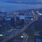 Toronto from aerial night view